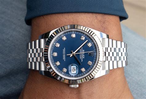 rolex datejust 41 blue diamond dial review